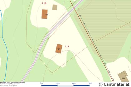 Illustrerad karta över fastigheten eller området