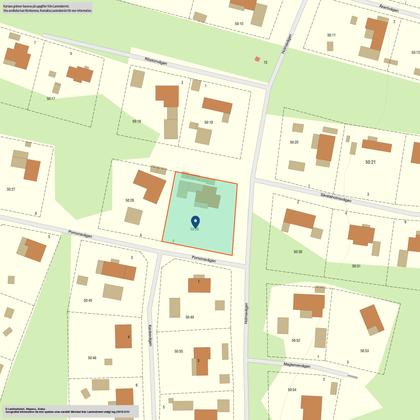 Illustrerad karta över fastigheten eller området