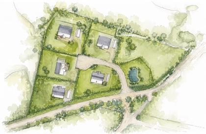 Illustrerad karta över fastigheten eller området