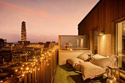 Balkong eller utsiktsbild