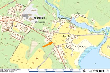 Illustrerad karta över fastigheten eller området