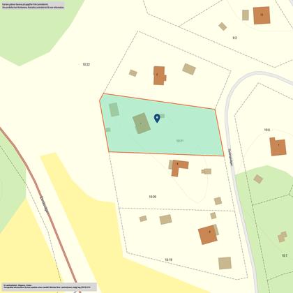 Illustrerad karta över fastigheten eller området