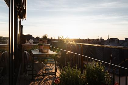 Balkong eller utsiktsbild