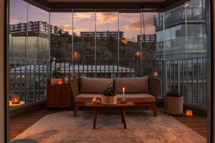 Balkong eller utsiktsbild