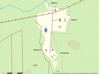 Illustrerad karta över fastigheten eller området