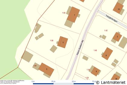 Illustrerad karta över fastigheten eller området