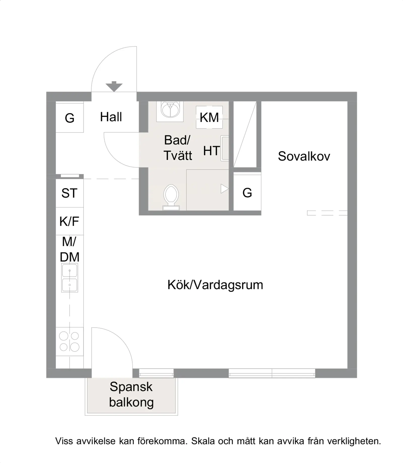 Floor plan for Skeppsgatan 24G