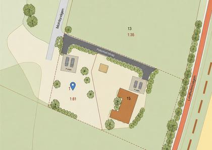 Illustrerad karta över fastigheten eller området