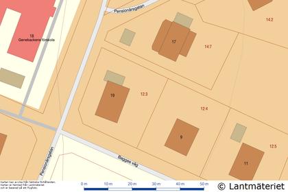 Illustrerad karta över fastigheten eller området