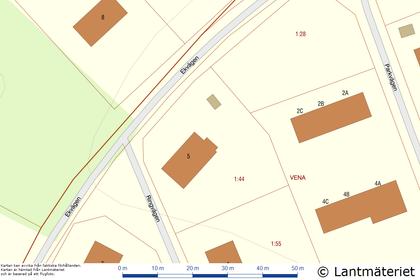 Illustrerad karta över fastigheten eller området