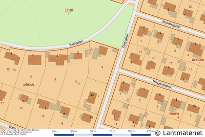 Illustrerad karta över fastigheten eller området