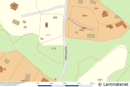 Illustrerad karta över fastigheten eller området