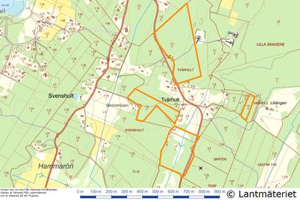 Illustrerad karta över fastigheten eller området