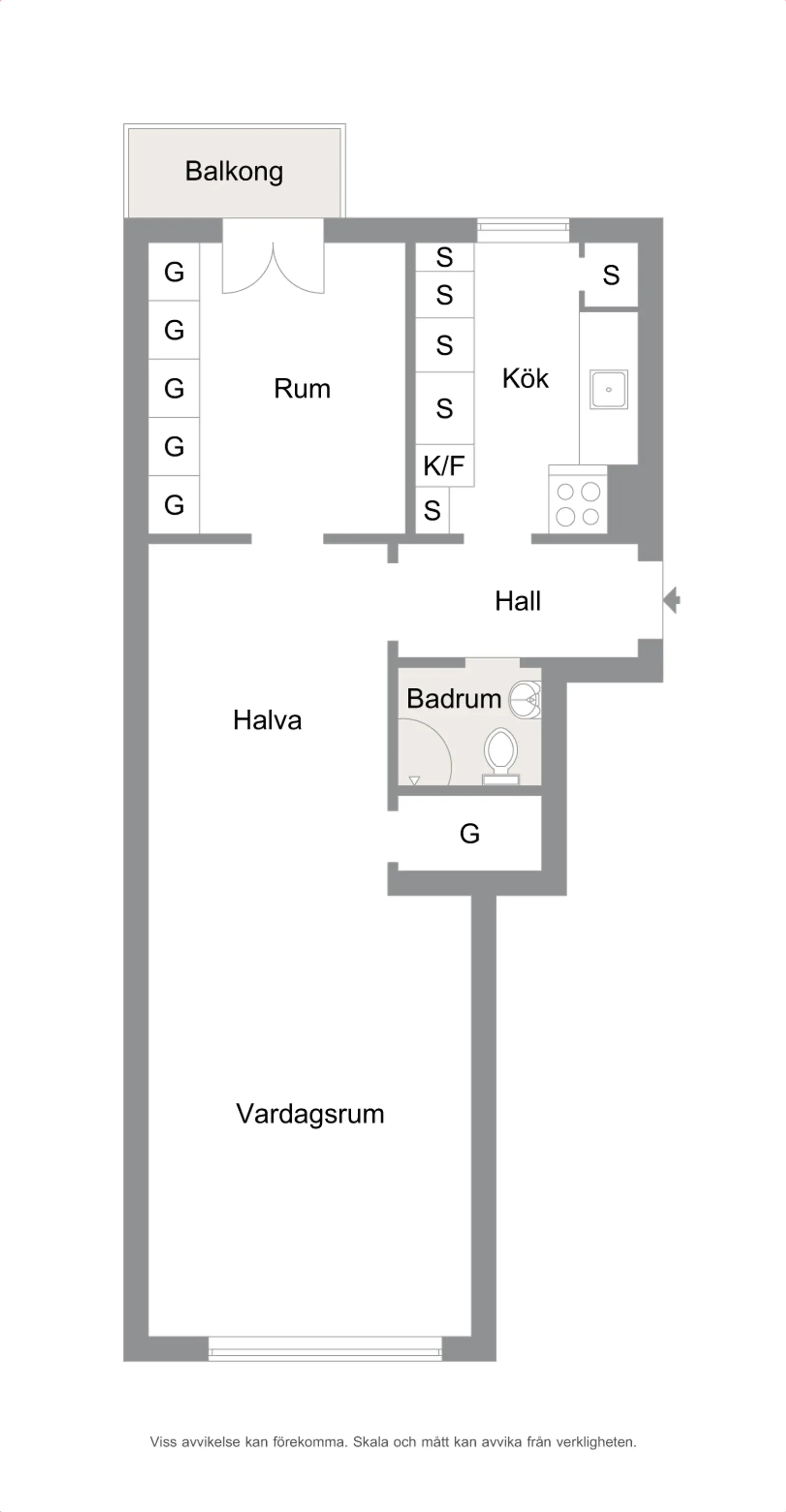 Floor plan for Uppsalagatan 9A