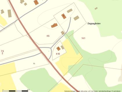 Illustrerad karta över fastigheten eller området