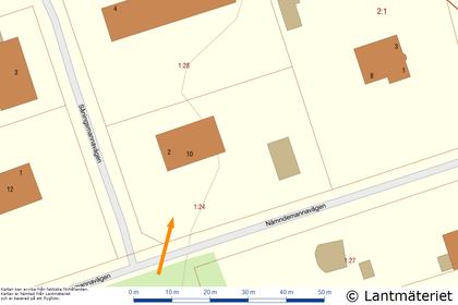 Illustrerad karta över fastigheten eller området