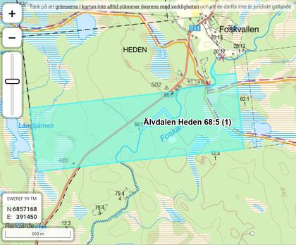 Illustrerad karta över fastigheten eller området