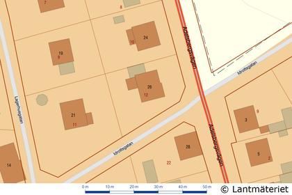 Illustrerad karta över fastigheten eller området