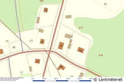 Illustrerad karta över fastigheten eller området