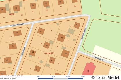 Illustrerad karta över fastigheten eller området
