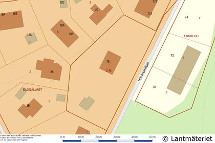 Illustrerad karta över fastigheten eller området
