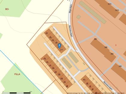 Illustrerad karta över fastigheten eller området