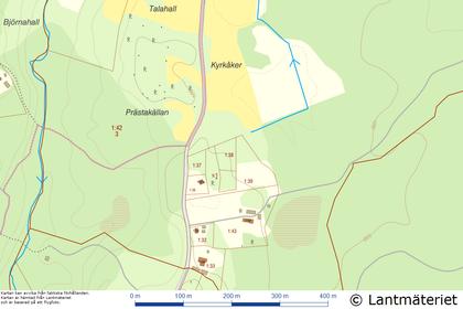 Illustrerad karta över fastigheten eller området
