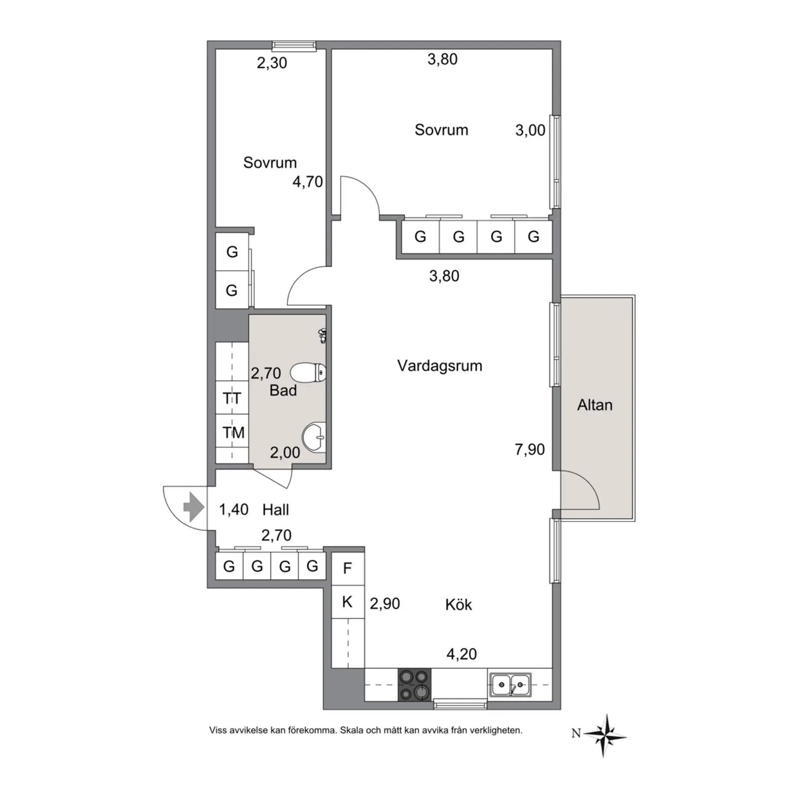 Floor plan for Bildradiogatan 8C