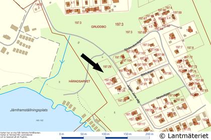 Illustrerad karta över fastigheten eller området