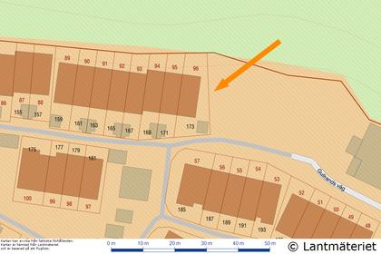 Illustrerad karta över fastigheten eller området