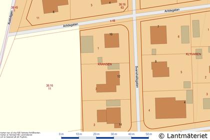 Illustrerad karta över fastigheten eller området