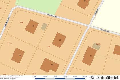 Illustrerad karta över fastigheten eller området