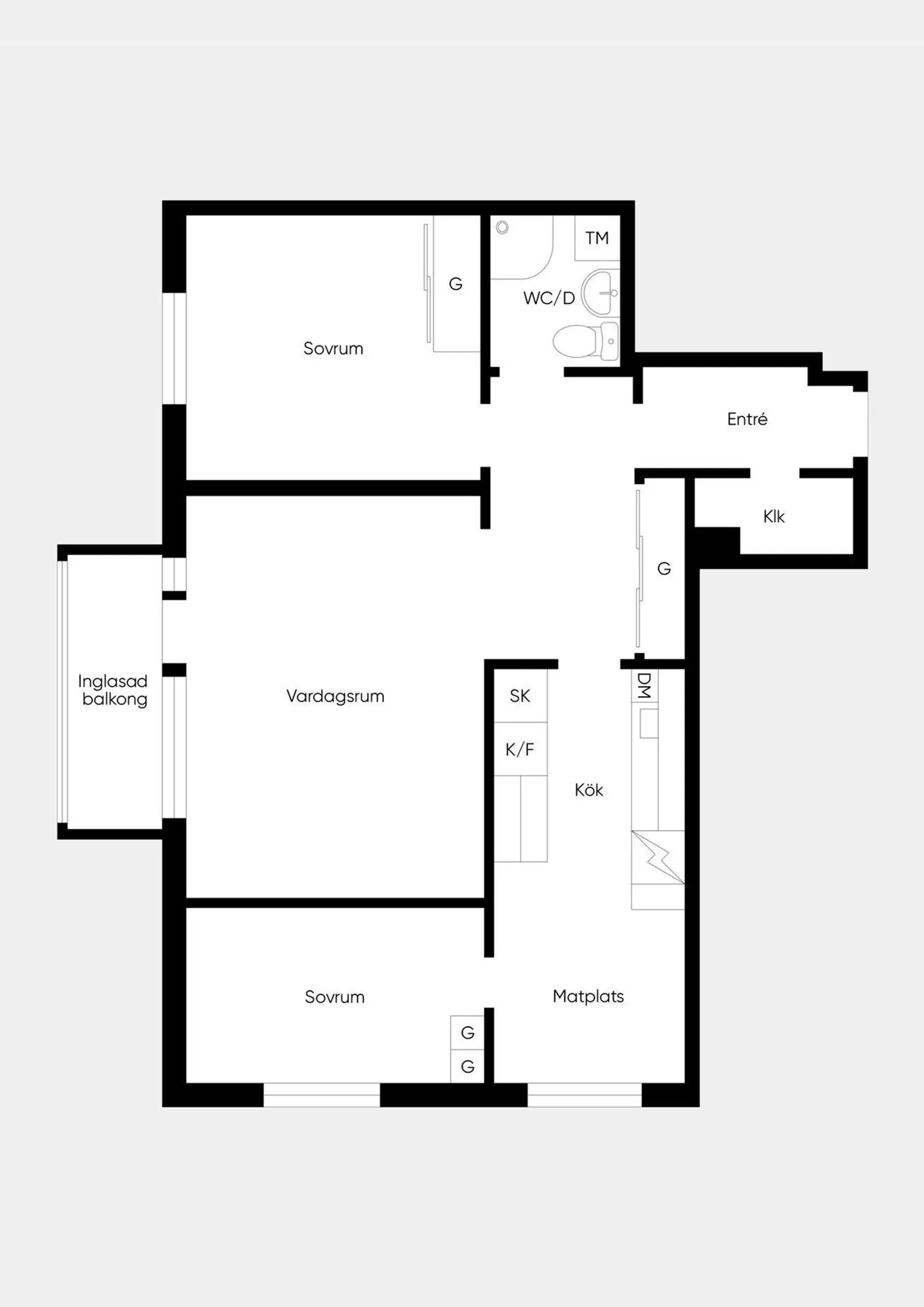 Floor plan for Kristinedalsgatan 5