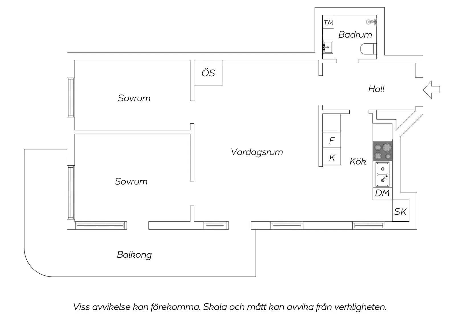 Planritning för Västra Kanalgatan 9