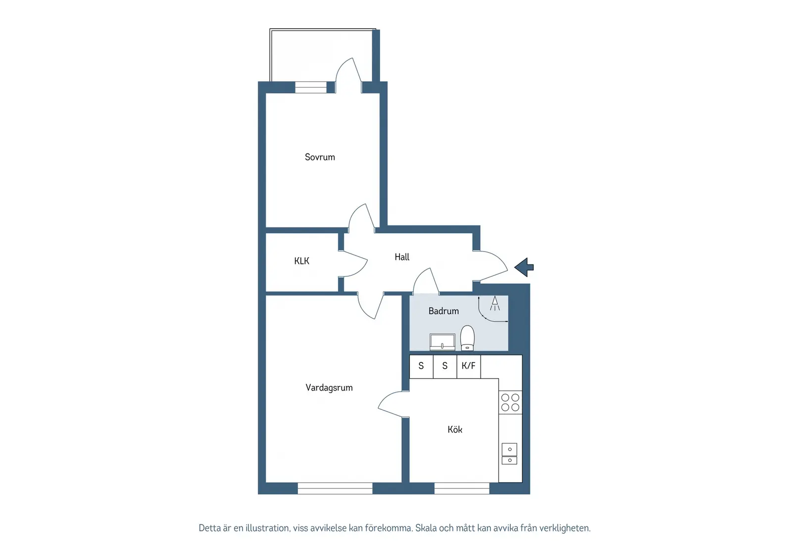 Floor plan for Karl Dahlins väg 22B