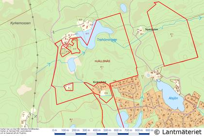 Illustrerad karta över fastigheten eller området