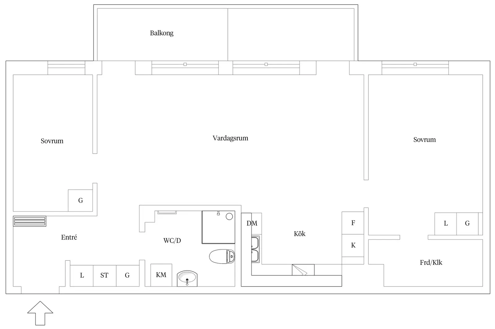 Floor plan for Kindsgatan 2