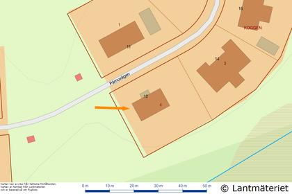 Illustrerad karta över fastigheten eller området