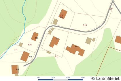 Illustrerad karta över fastigheten eller området