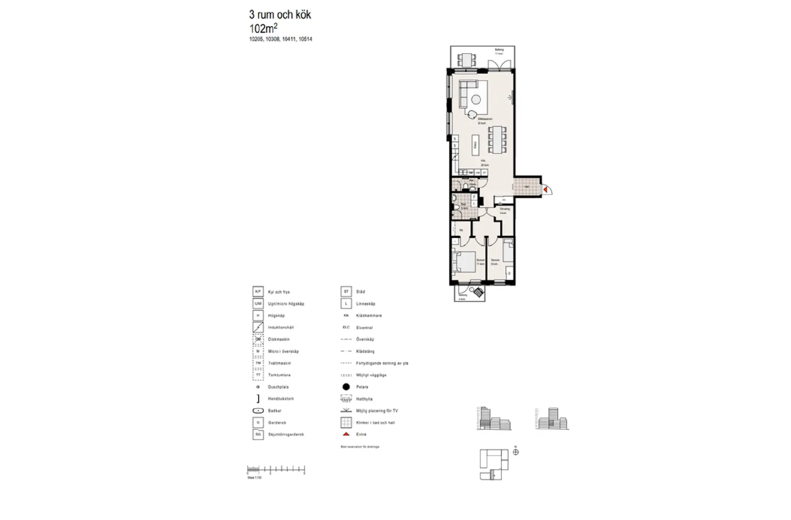 Floor plan for Lumpkungensgata