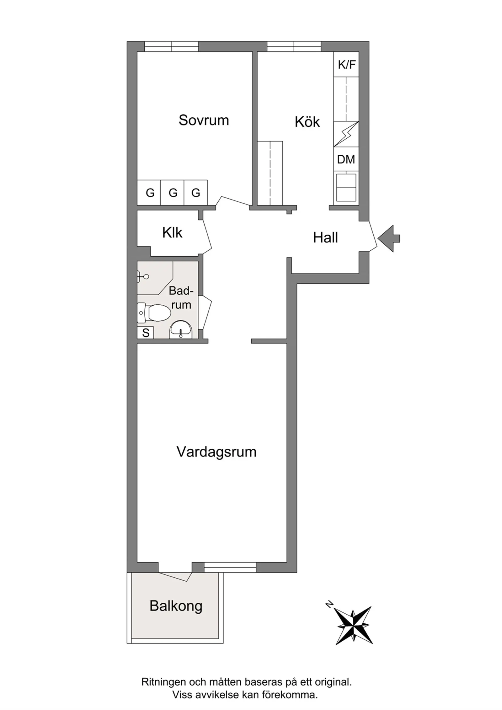 Planritning för Petter Swartzgatan 15B