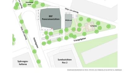 Illustrerad karta över fastigheten eller området