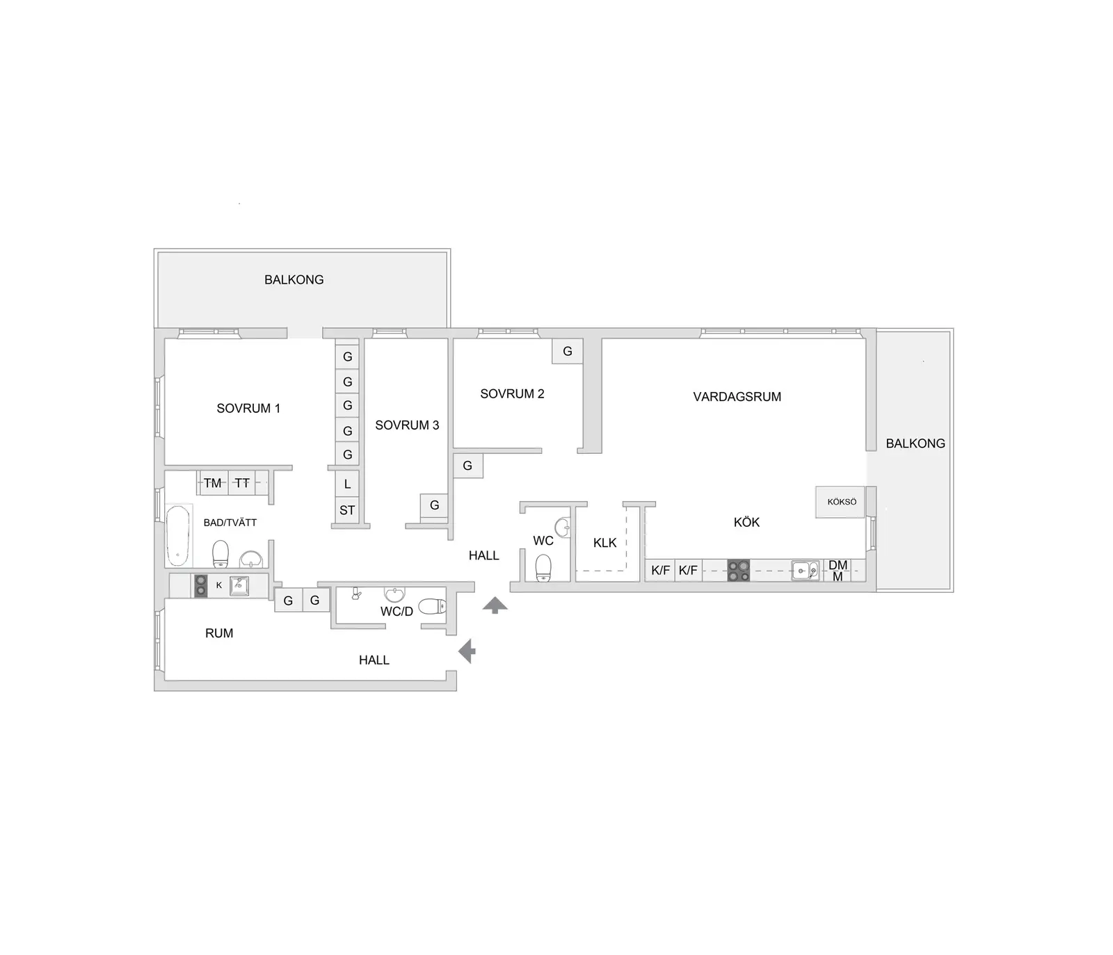 Floor plan for Rörviksbacken 7