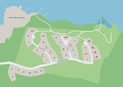 Illustrerad karta över fastigheten eller området