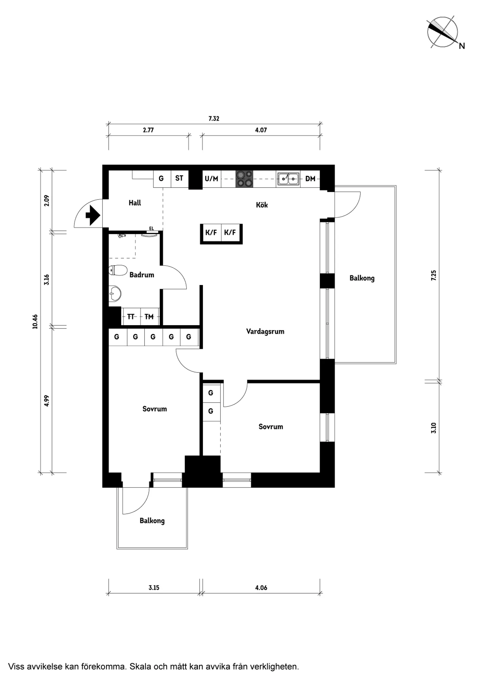 Floor plan for Vargagårdsvägen 57