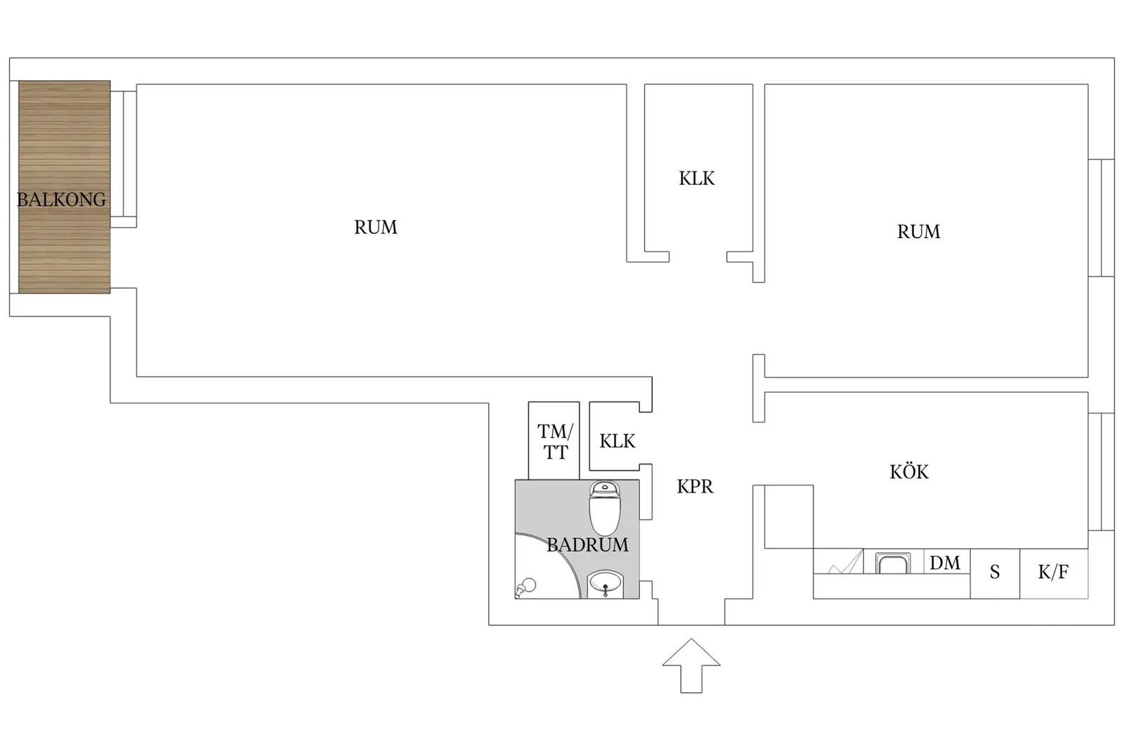 Floor plan for Bodekullsgatan 37B