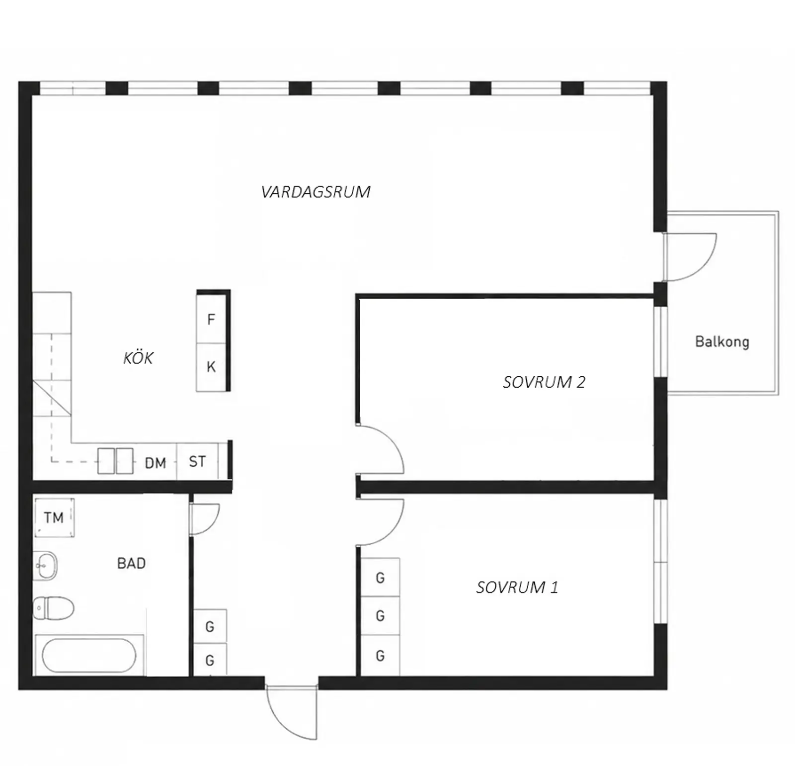 Floor plan for Arvikagatan 31