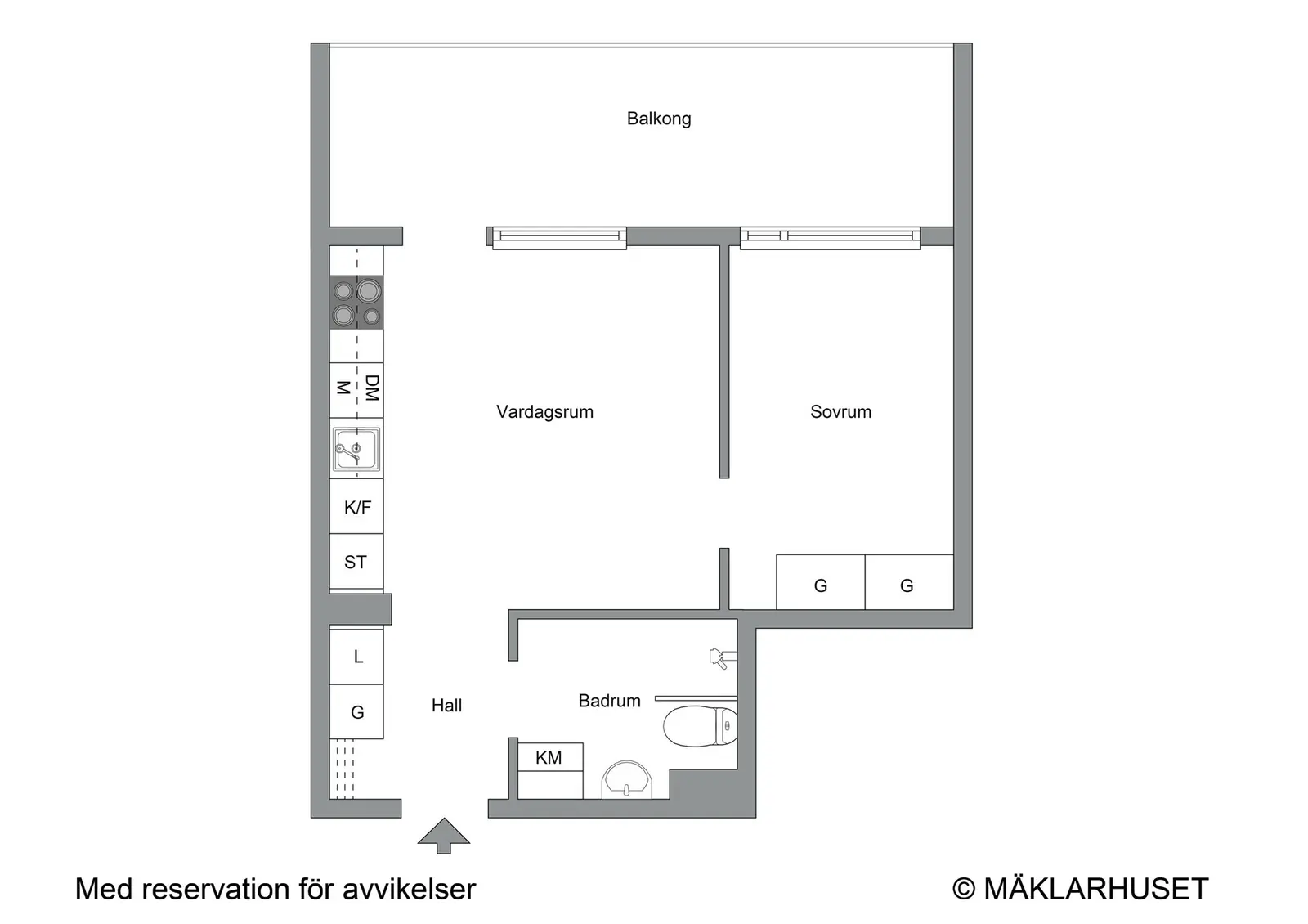 Floor plan for Mariehällsvägen 30K