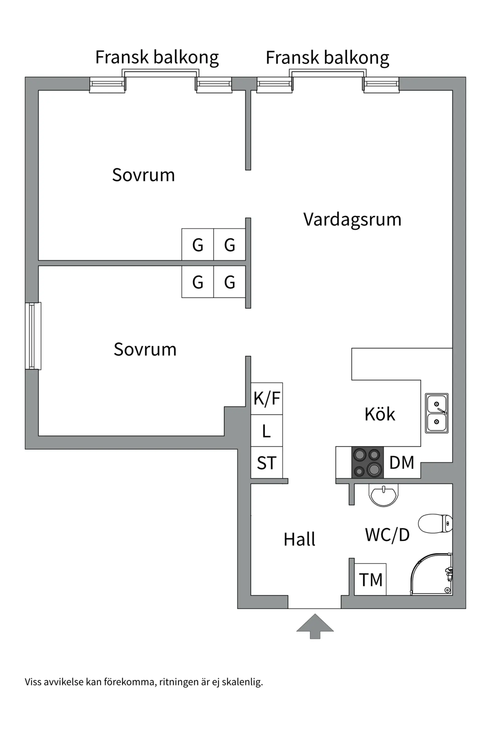 Planritning för Sankt Johannesgatan 36B
