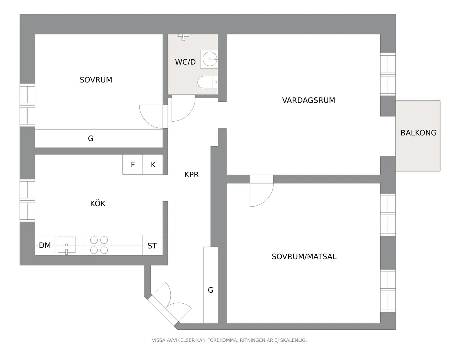 Floor plan for Tågagatan 39
